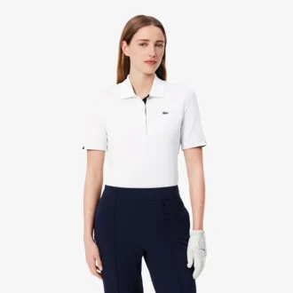 Slim fit stretch golfpolo met UV-bescherming voor dames