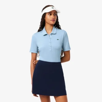 Slim fit stretch golfpolo met UV-bescherming voor dames