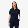 Slim fit stretch golfpolo met UV-bescherming voor dames