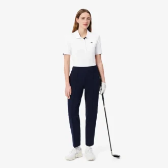 Slim fit stretch golfpolo met UV-bescherming voor dames