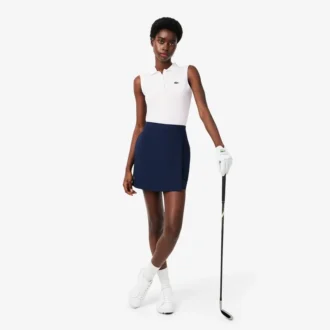 Slim fit stretch golfpolo met UV-bescherming voor dames