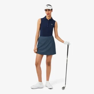 Slim fit stretch golfpolo met UV-bescherming voor dames