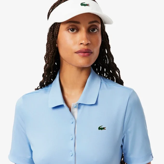 Slim fit stretch golfpolo met UV-bescherming voor dames