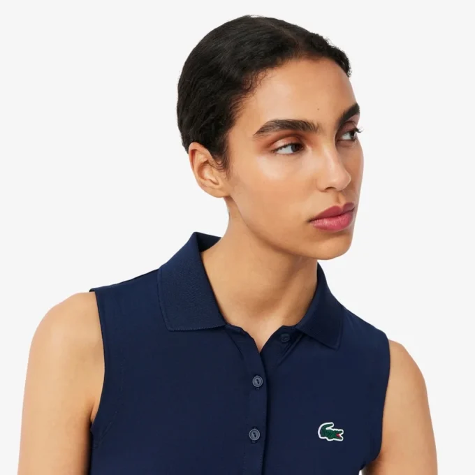 Slim fit stretch golfpolo met UV-bescherming voor dames