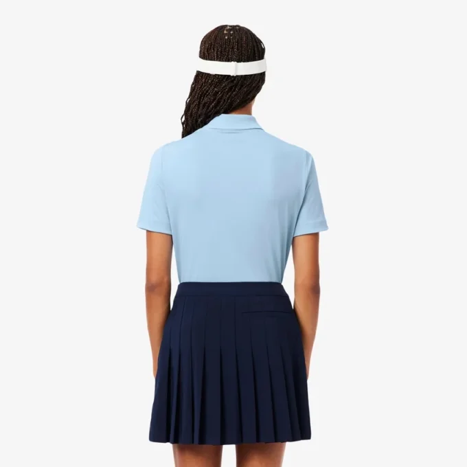 Slim fit stretch golfpolo met UV-bescherming voor dames