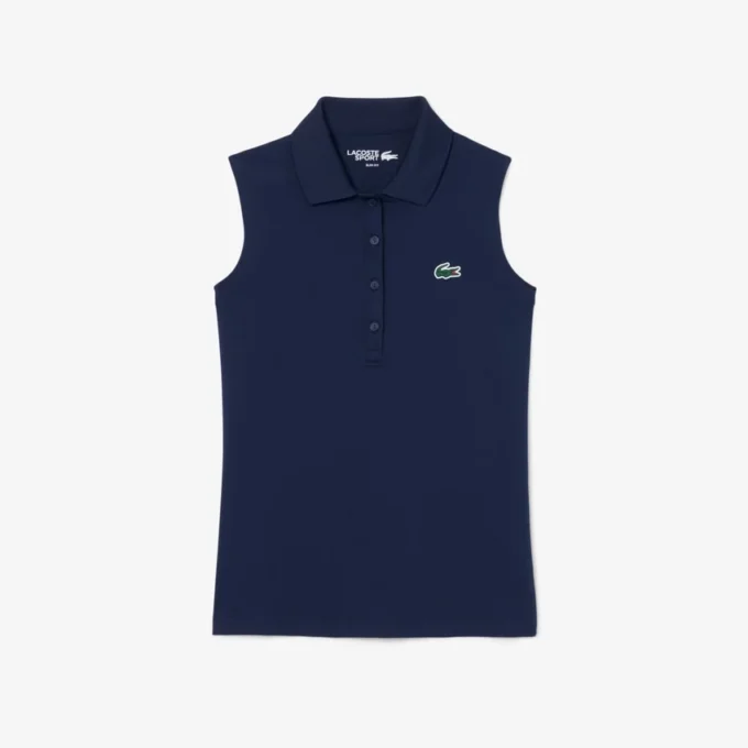 Slim fit stretch golfpolo met UV-bescherming voor dames