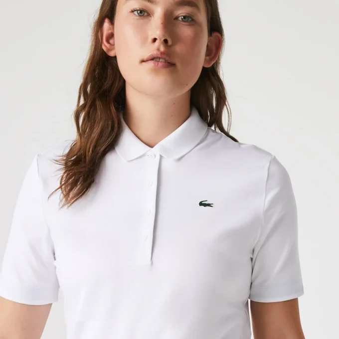 Slim fit stretch golfpolo met UV-bescherming voor dames