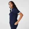 Slim fit stretch golfpolo met UV-bescherming voor dames