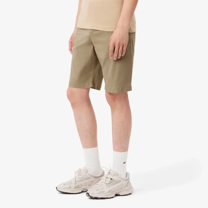 Slim fit stretch katoenen shorts voor heren