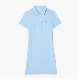 Slim fit stretch mini piqué Polo jurk voor dames
