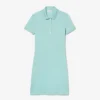 Slim fit stretch mini piqué Polo jurk voor dames