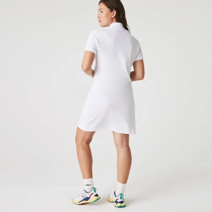 Slim fit stretch mini piqué Polo jurk voor dames