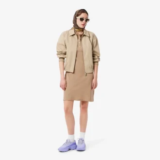 Slim fit stretch mini piqué Polo jurk voor dames