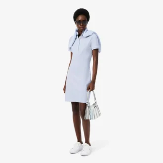 Slim fit stretch mini piqué Polo jurk voor dames