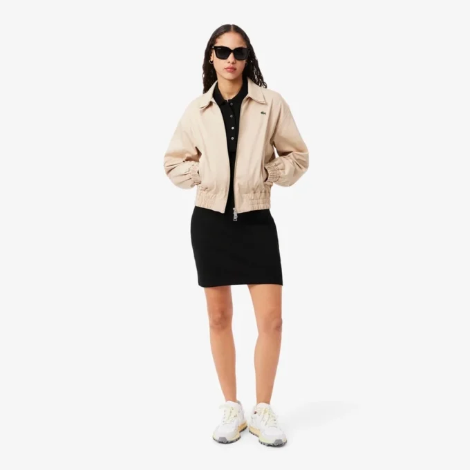 Slim fit stretch mini piqué Polo jurk voor dames