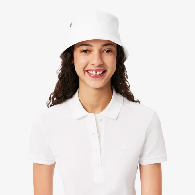 Slim fit stretch mini piqué Polo jurk voor dames