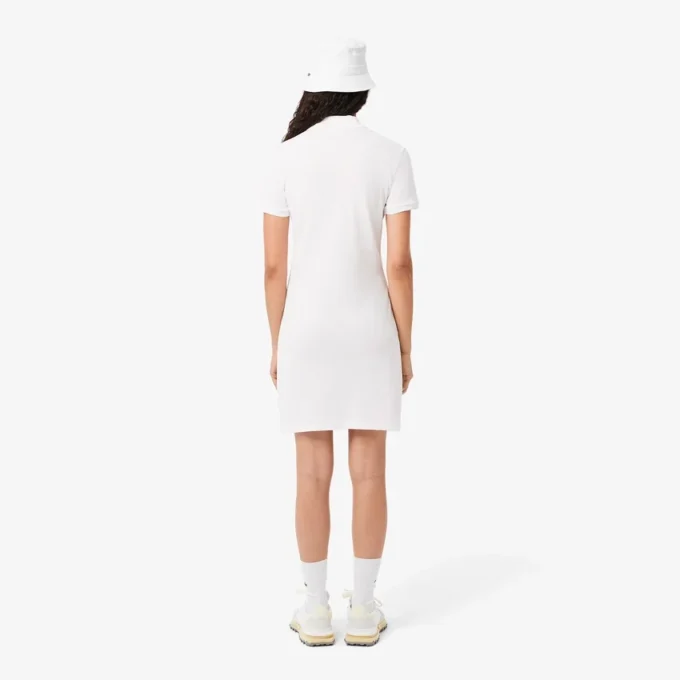 Slim fit stretch mini piqué Polo jurk voor dames