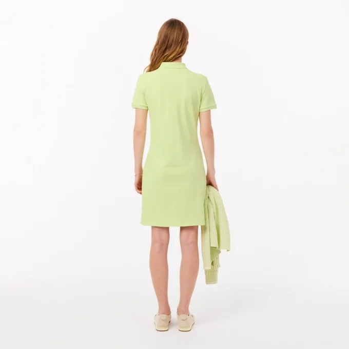Slim fit stretch mini piqué Polo jurk voor dames