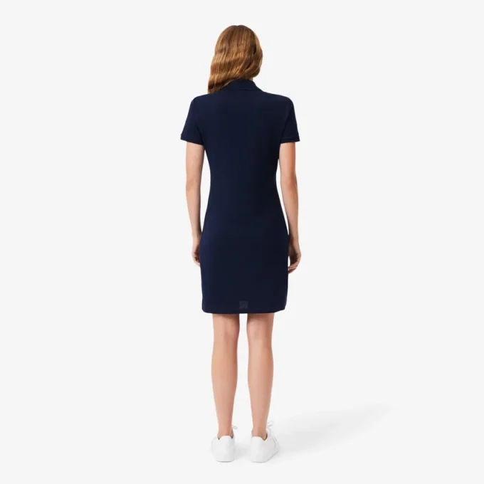 Slim fit stretch mini piqué Polo jurk voor dames