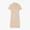 Slim fit stretch mini piqué Polo jurk voor dames