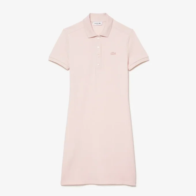 Slim fit stretch mini piqué Polo jurk voor dames
