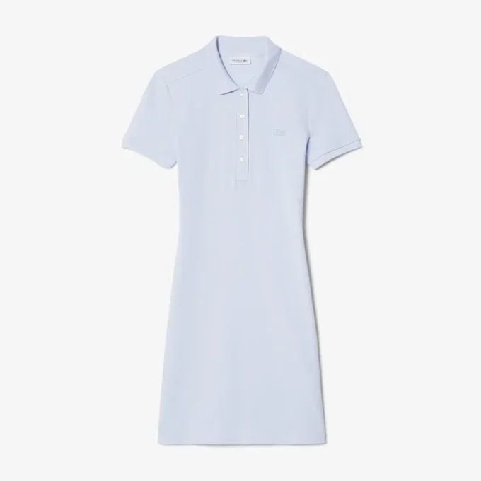 Slim fit stretch mini piqué Polo jurk voor dames