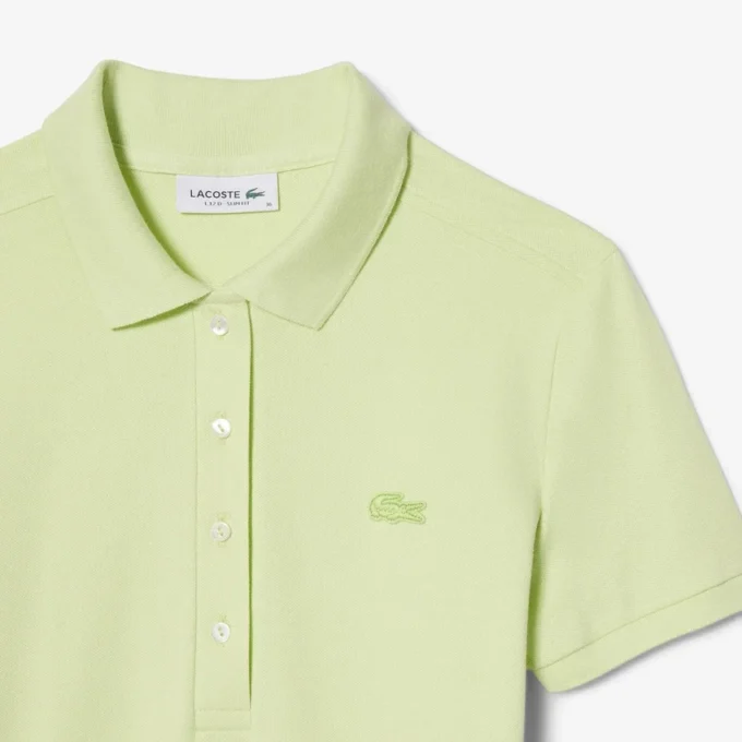 Slim fit stretch mini piqué Polo jurk voor dames