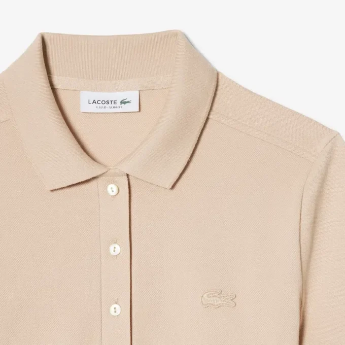Slim fit stretch mini piqué Polo jurk voor dames