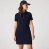 Slim fit stretch mini piqué Polo jurk voor dames