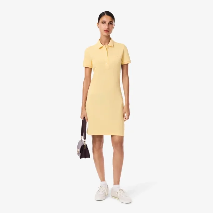 Slim fit stretch mini-Polo-jurk voor dames