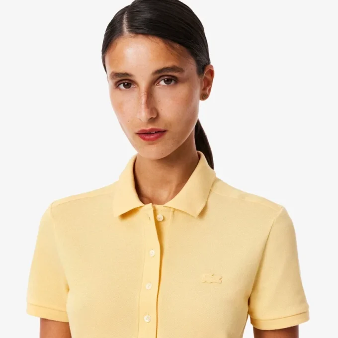 Slim fit stretch mini-Polo-jurk voor dames
