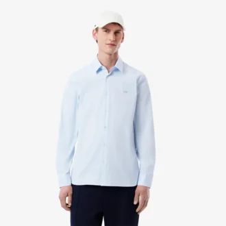 Slim fit stretch overhemd met knopen voor heren