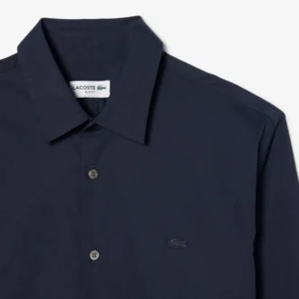 Slim fit stretch overhemd met knopen voor heren