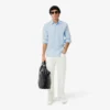 Slim fit stretch overhemd met knopen voor heren
