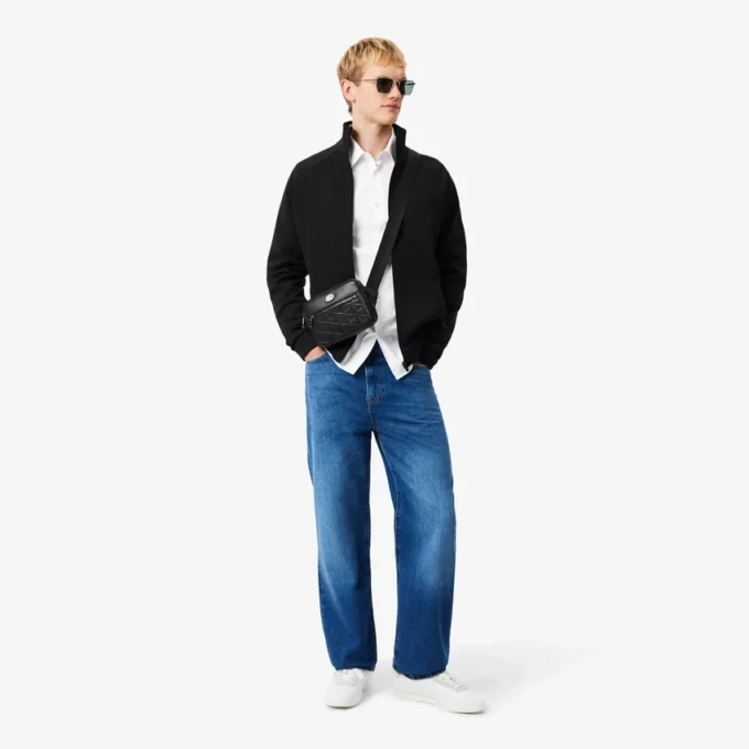 Slim fit stretch overhemd met knopen voor heren