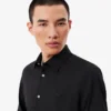 Slim fit stretch overhemd met knopen voor heren