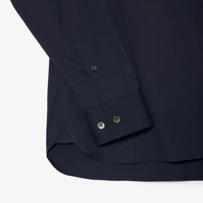 Slim fit stretch overhemd met knopen voor heren