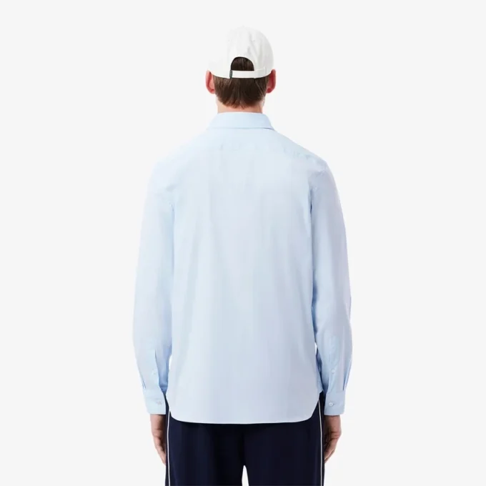 Slim fit stretch overhemd met knopen voor heren
