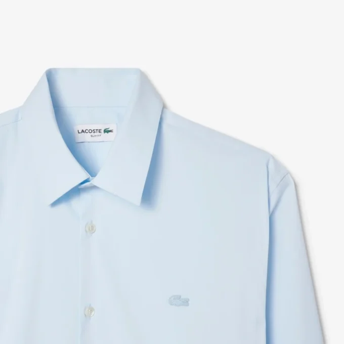 Slim fit stretch overhemd met knopen voor heren
