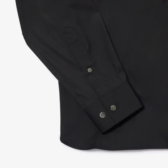 Slim fit stretch overhemd met knopen voor heren