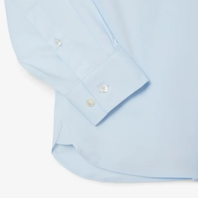 Slim fit stretch overhemd met knopen voor heren