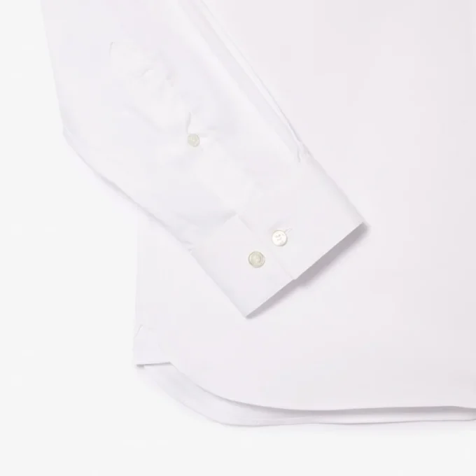 Slim fit stretch overhemd met knopen voor heren