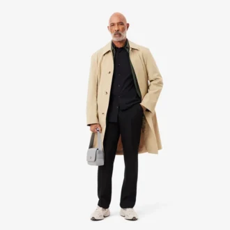 Slim fit stretch popeline overhemd voor heren