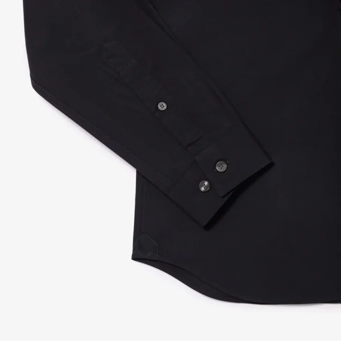 Slim fit stretch popeline overhemd voor heren
