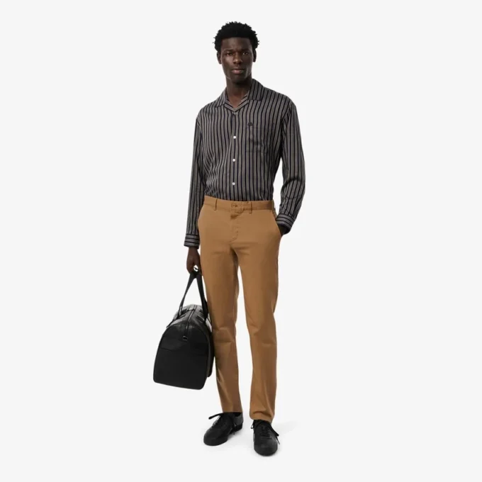 Slim fit stretchkatoenen herenbroek