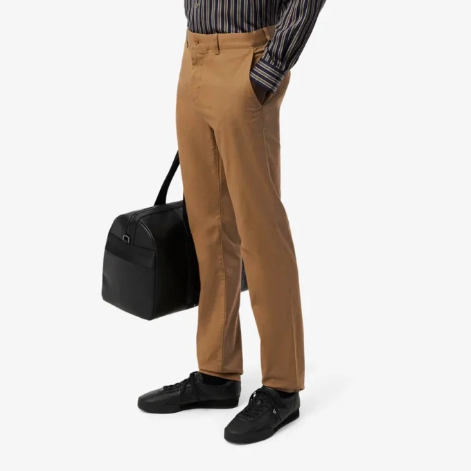 Slim fit stretchkatoenen herenbroek