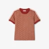 Slim fit T-shirt met monogram voor dames