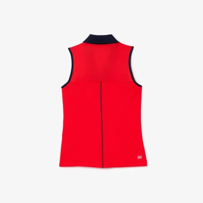 Slim fit Ultra Dry mouwloos tennis-poloshirt voor dames