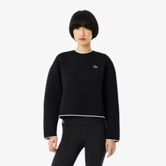 Sport-sweatshirt voor dames met contrasterende rand