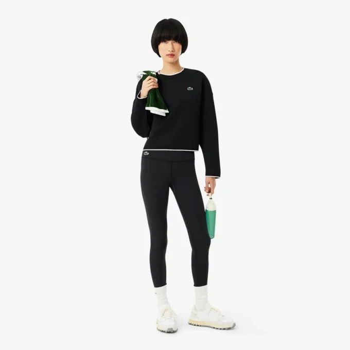 Sport-sweatshirt voor dames met contrasterende rand